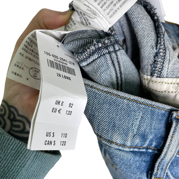 Abercrombie & Fitch Blue Straight Leg Jeans - Picture 12 of 13